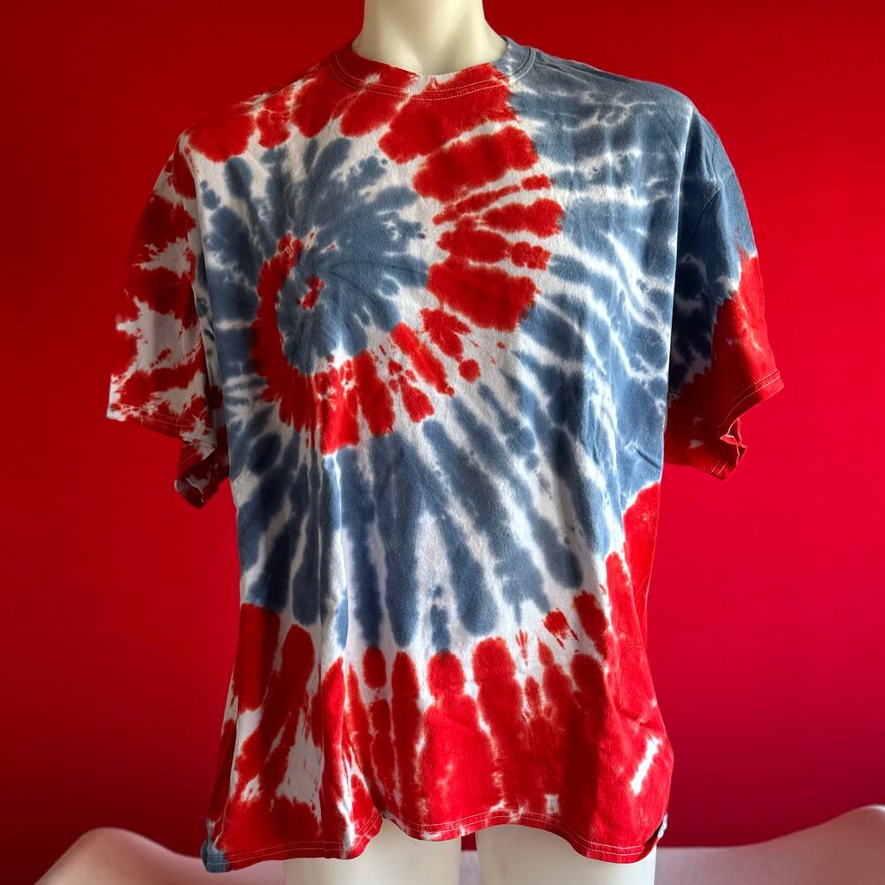 Brand New Tie Dye USA Red White and Blue Mens T-Shirt